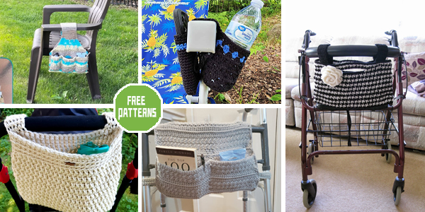 5 Chair & Walker Caddy Crochet Patterns - FREE