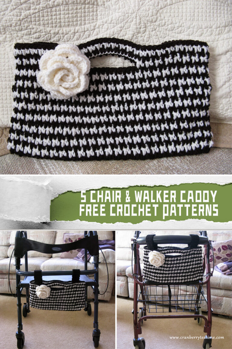 5 Chair & Walker Caddy Crochet Patterns FREE