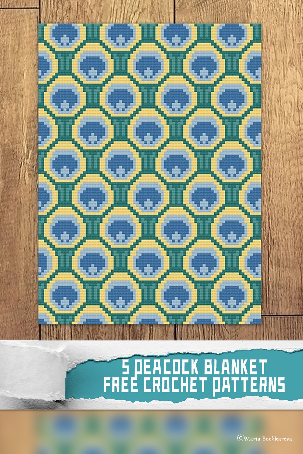 5 Pretty Peacock Blanket Crochet Patterns FREE