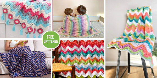 6 Amazing Ripple Afghan Crochet Patterns –  FREE