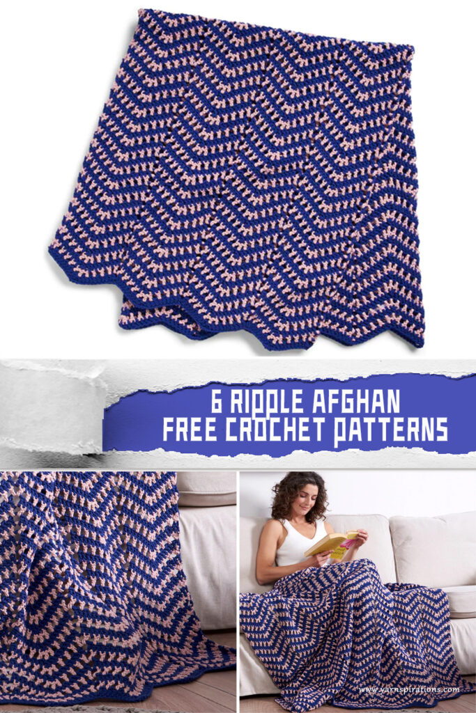 6 Amazing Ripple Afghan Crochet Patterns - FREE