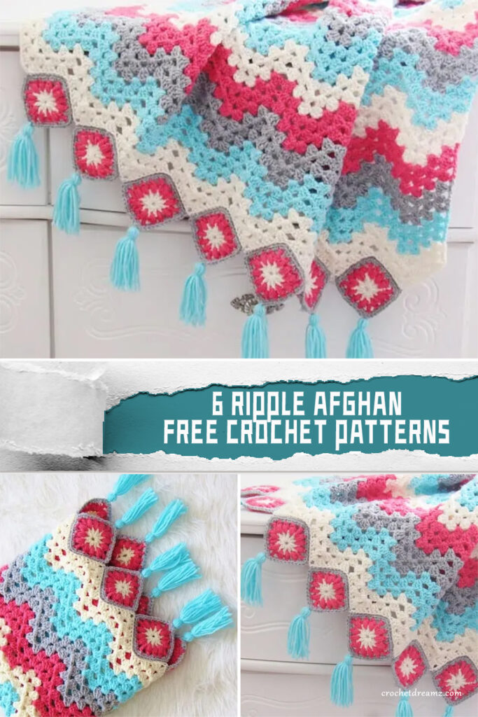 6 Amazing Ripple Afghan Crochet Patterns - FREE