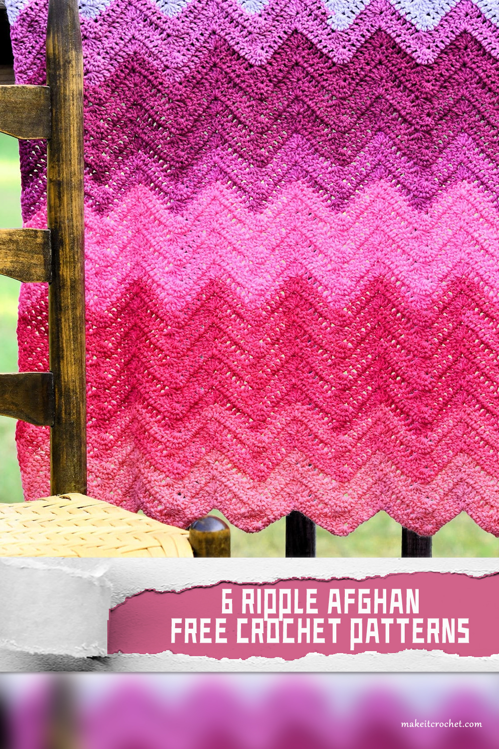 6 Amazing Ripple Afghan Crochet Patterns - FREE - iGOODideas.com