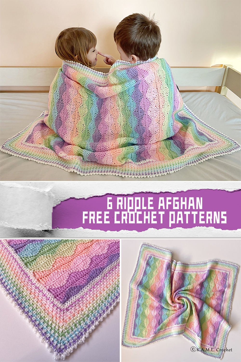 6 Amazing Ripple Afghan Crochet Patterns FREE