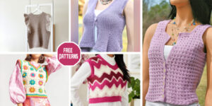 6 Cozy Vest Crochet Patterns - FREE