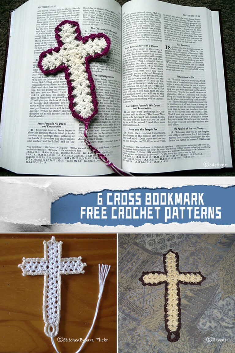 6 Cross Bookmark Crochet Patterns – FREE - iGOODideas.com