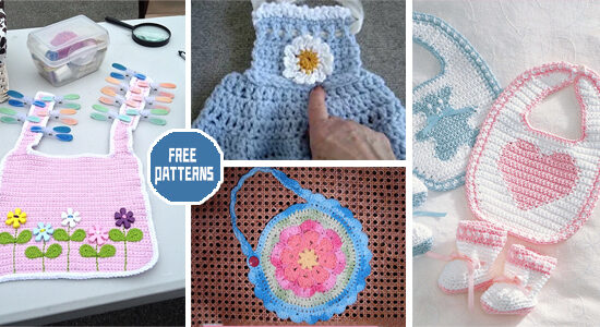 6 Girl's Bib Crochet Patterns - FREE