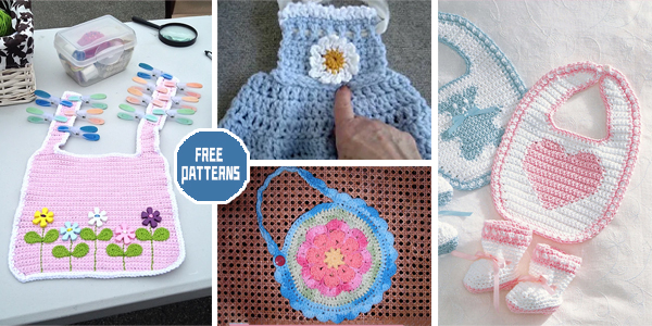 6 Girl’s Bib Crochet Patterns – FREE