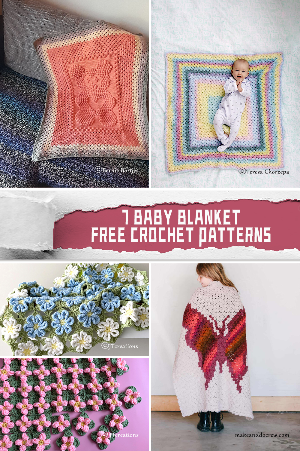 7 Baby Blanket Crochet Patterns - FREE - iGOODideas.com