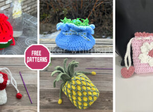 7 Drawstring Bag Crochet Patterns – FREE