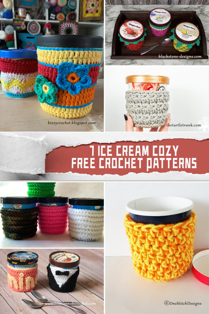 7 Ice Cream Cozy Crochet Patterns - FREE