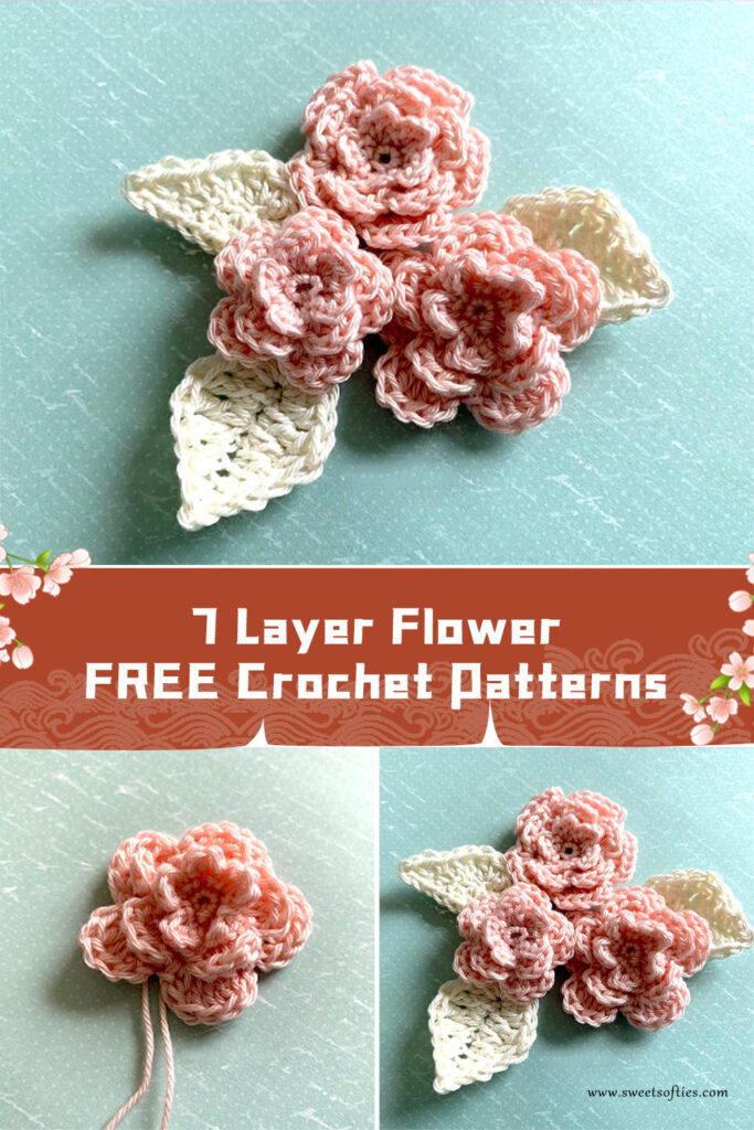7 Layer Flower Crochet Patterns -  FREE