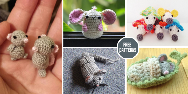 8 Adorable Mouse Crochet Patterns - FREE