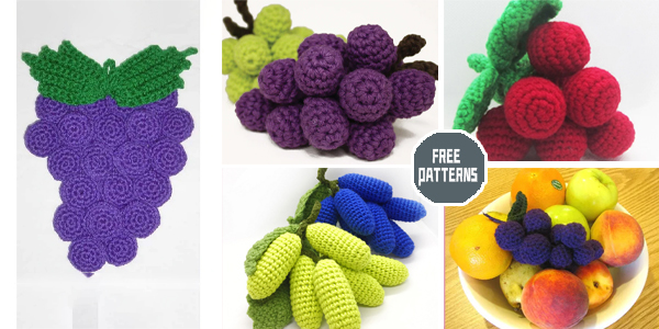 8 Grape Craft Crochet Patterns – FREE