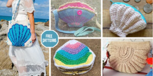 5 Seashell Bag Crochet Patterns - FREE