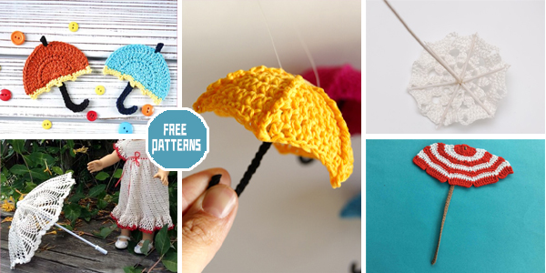 6 Adorable Umbrella Crochet Patterns –  FREE