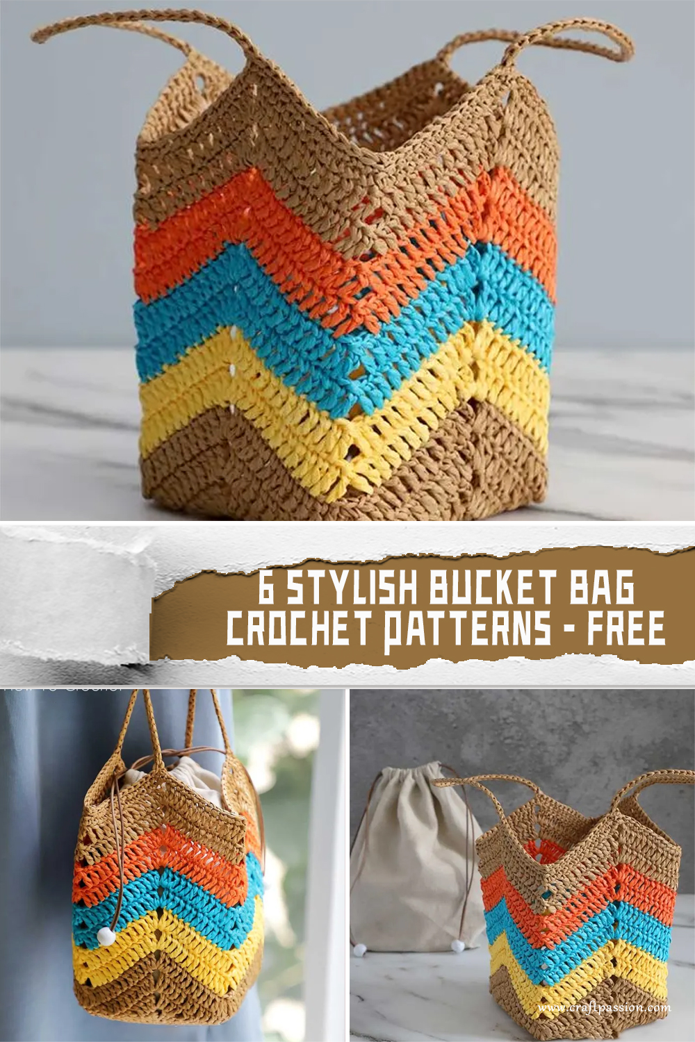 6 Chic Bucket Bag Crochet Patterns – FREE