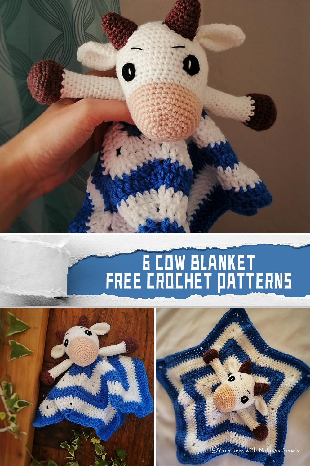 6 Cow Blanket Crochet Patterns - FREE