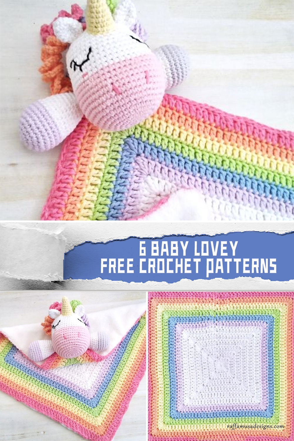 6 Delightful Baby Lovey Crochet Patterns -  FREE