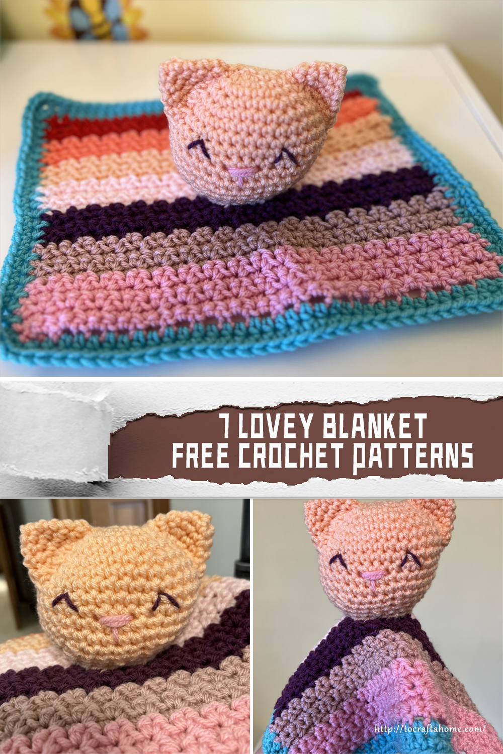 7 Lovey Blanket Crochet Patterns - FREE
