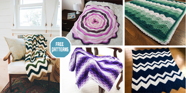 8 Stunning Ripple Blanket Crochet Patterns – FREE
