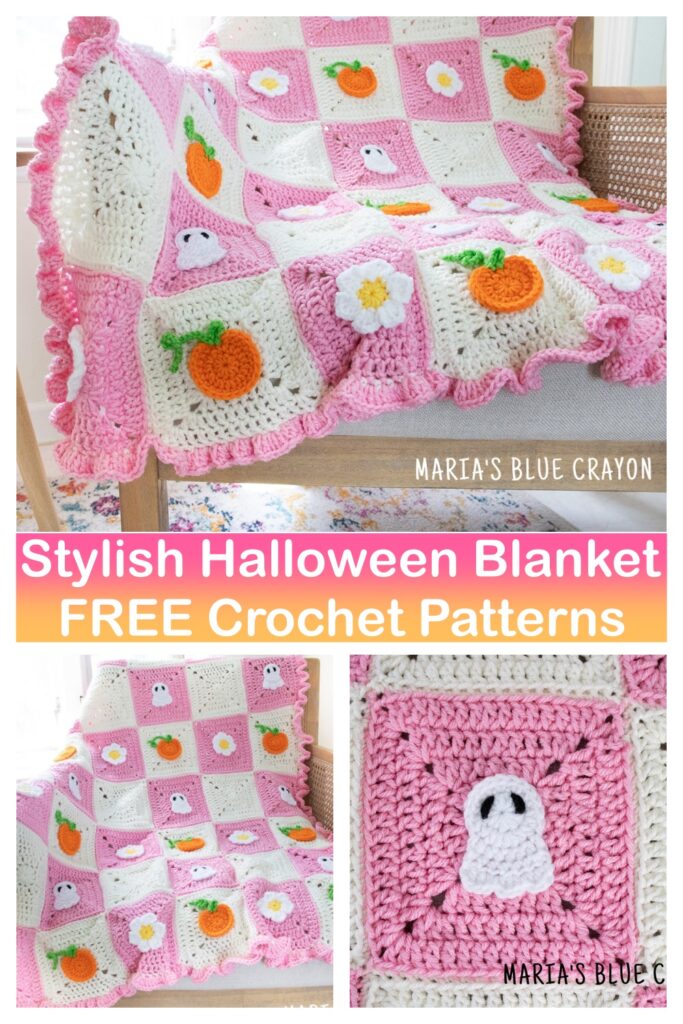 Stylish Halloween Blanket FREE Crochet Patterns - iGOODideas.com