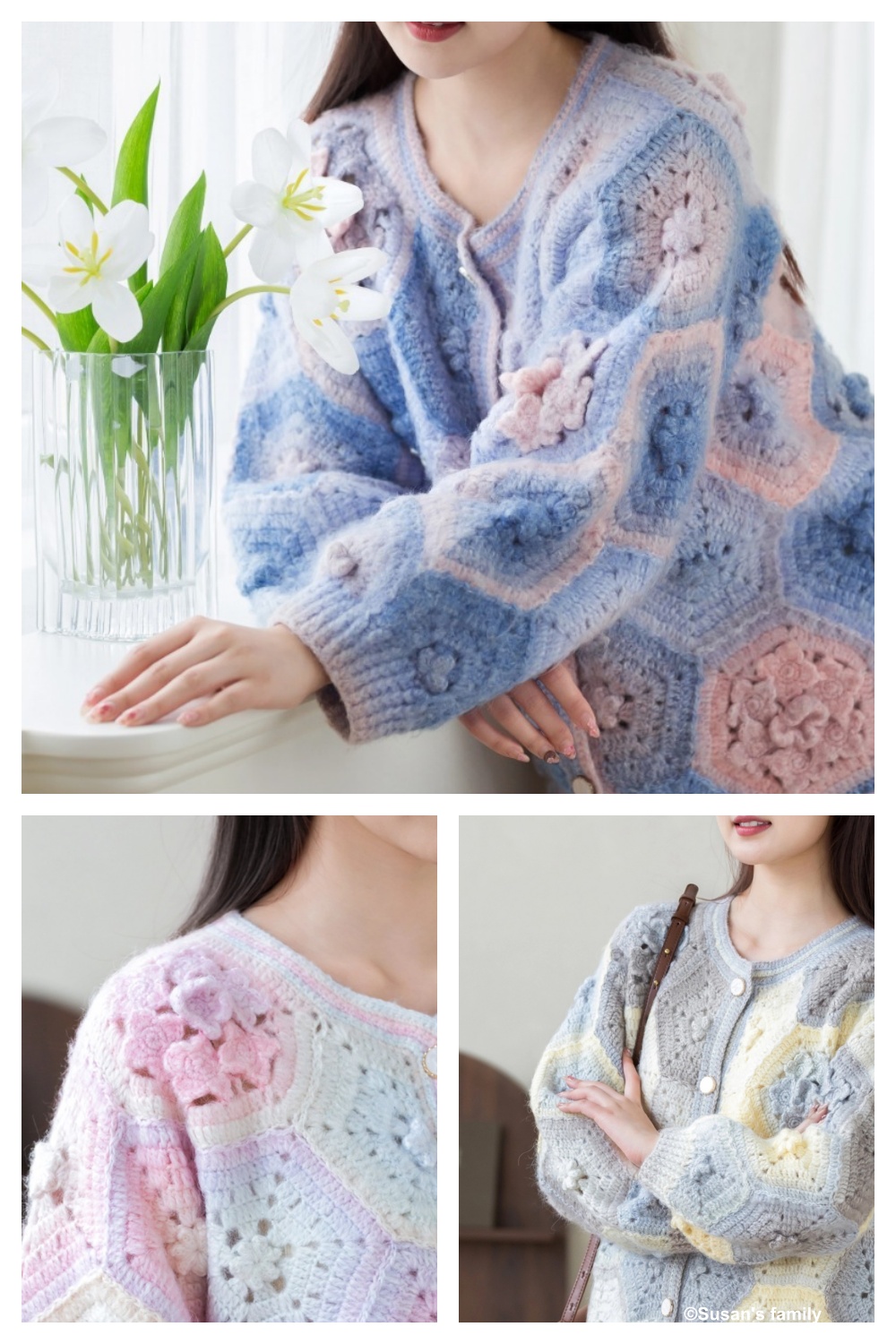 Blossom Cardigan Crochet Patterns – FREE