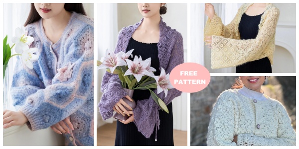 Blossom Cardigan Crochet Patterns – FREE